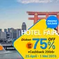 Ada diskon sampai 75% untuk SEMUA koleksi hotel dalam dan luar negeri, termasuk di negara-negara Asia.