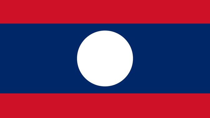Ilustrasi bendera Laos (wikimedia commons)
