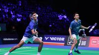 Momen Fajar Alfian/Muhammad Shohibul Fikri mengalahkan Liang Wei Keng/Wang Chang (5/China) pada Denmark Open 2025. (Istimewa)