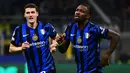 Menjamu Feyenoord, Inter Milan tampil impresif. Laga baru berjalan delapan menit, I Nerazzurri sudah berhasil membuka keunggulan lewat aksi Marcus Thuram. (PIERO CRUCIATTI/AFP)