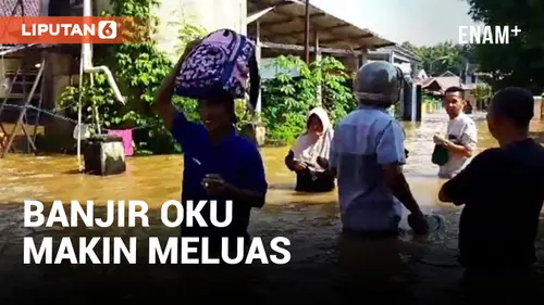 VIDEO: Banjir di Kabupaten OKU Kian Meluas, Warga Lansia di Evakuasi dari Rumahnya
