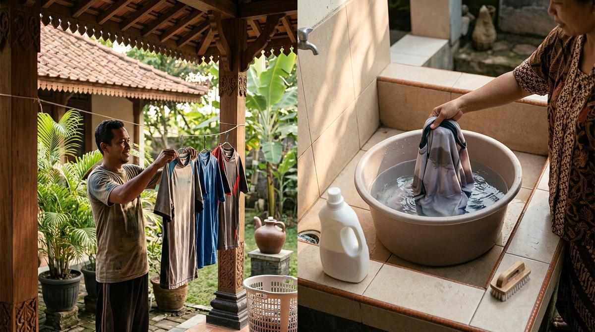 Cara Menghilangkan Bau Keringat pada Baju Olahraga (AI Generated)