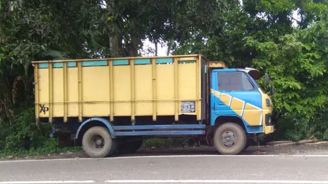 Truk milik Sarwanto yang digelapkan oleh tersangka Aan. (Foto: Liputan6.com/Muhamad Ridlo/Polres Kebumen)