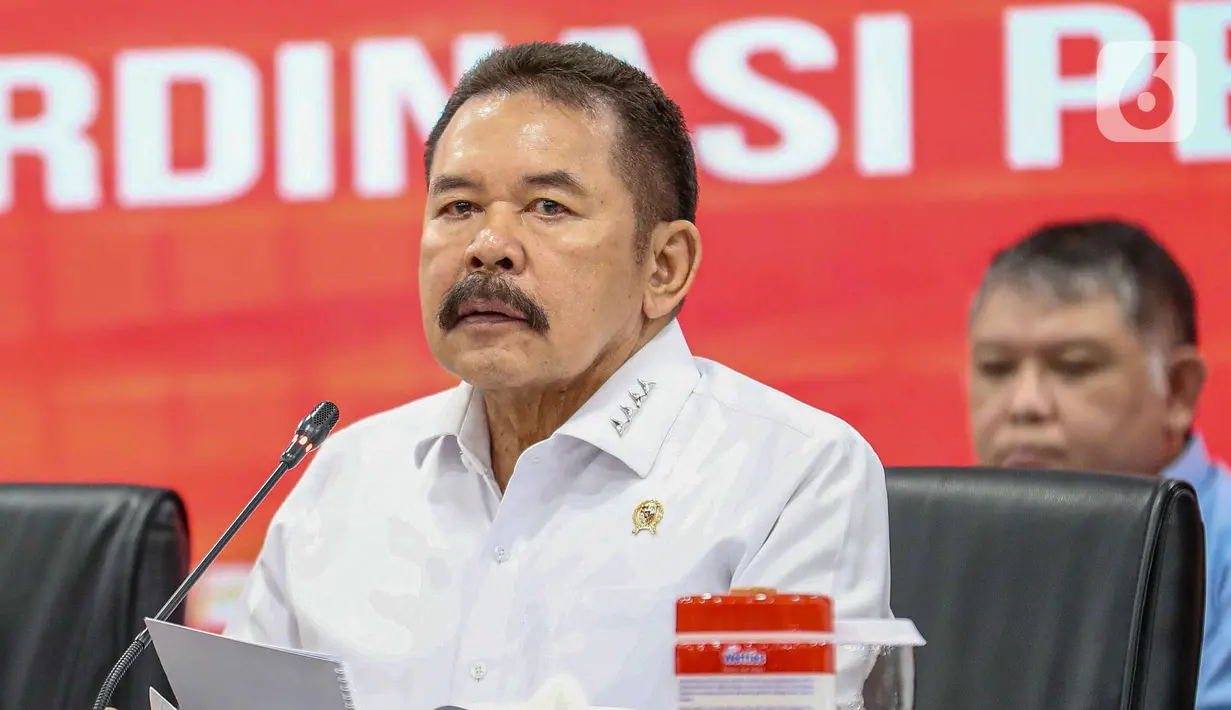 Jaksa Agung ST Burhanuddin juga menyoroti kasus korupsi pada sektor pertambangan timah yang menyebabkan kerusakan lingkungan besar-besaran. (Liputan6.com/Herman Zakharia)