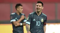 Lionel Messi saat tampil membela Argentina di kualifikasi Piala Dunia 2022 (AFP)