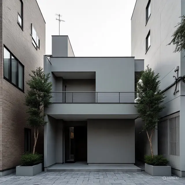 Model Rumah yang Sederhana di Dalam Gang