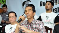 Dalam deklarasi ini Jokowi mengatakan selaku insan pecinta musik, sangat prihatin dengan pembajakan musik yang masih terus berlangsung hingga saat ini. Jakarta (30/05/14) (Liputan6.com/Panji Diksana)