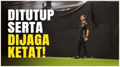 Berita video latihan perdana Timnas Jepang di Lapangan A, Komplek Gelora Bung Karno, Senin (11/11/2024) sore WIB, ditutup kain hitam dan dijaga dengan ketat.