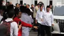 Diketahui kedatangan Prabowo-Gibran hari ini adalah untuk mengikuti rapat pleno terbuka penetapan pasangan calon presiden dan wakil presiden terpilih di Pemilu 2024. (Liputan6.com/Angga Yuniar)