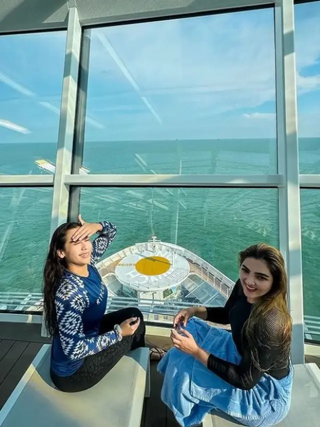 Ashanty dan keluarga naik cruise mewah (Instagram/ashanty_ash)