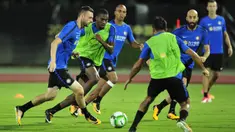 Pemain baru Inter Milan, Borja Valero, mengikuti sesi latihan di Nanjing, China, Minggu, (23/7/2017). Inter Milan akan menghadapi Olympique Lyon pada laga turnamen pramusim ICC 2017. (AFP/STR)