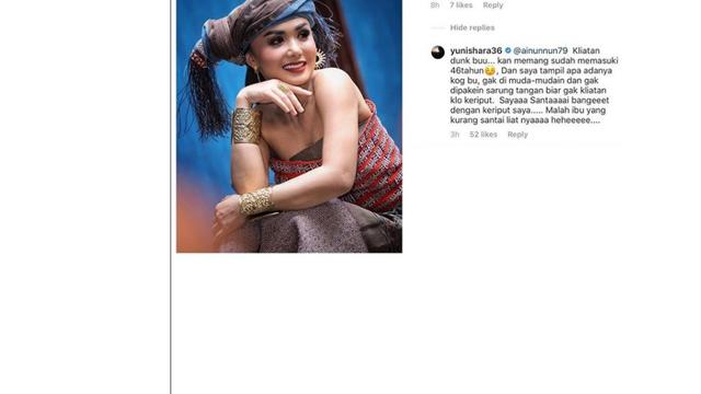 Yuni Shara (Foto: Instagram/@lambe_turah)