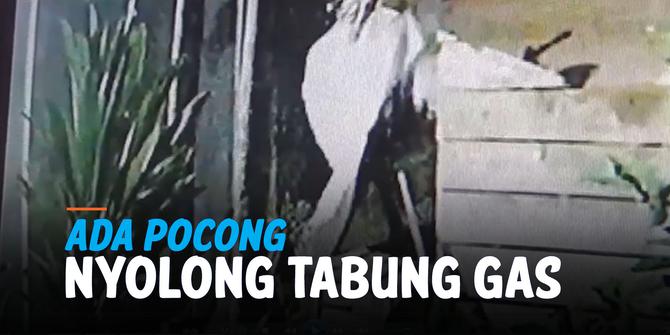 VIDEO: Maling Menyamar Jadi Pocong Bobol Warung Kopi