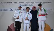 Atlet para renang Indonesia di podium Asian Youth Para Games 2025 di Dubai, UEA. (Dok. NPC Indonesia)