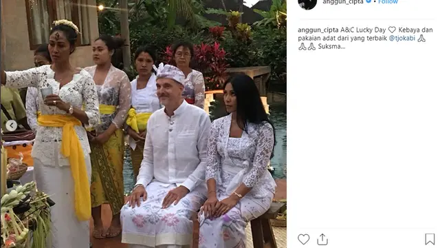 Anggun C. Sasmi dan Christian Kretschamr (Instagram/ @anggun_cipta)
