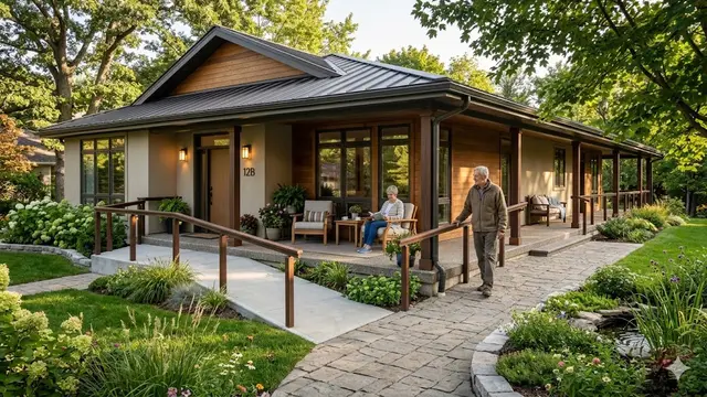 Model Rumah Lansia dengan Area Jalan Pagi