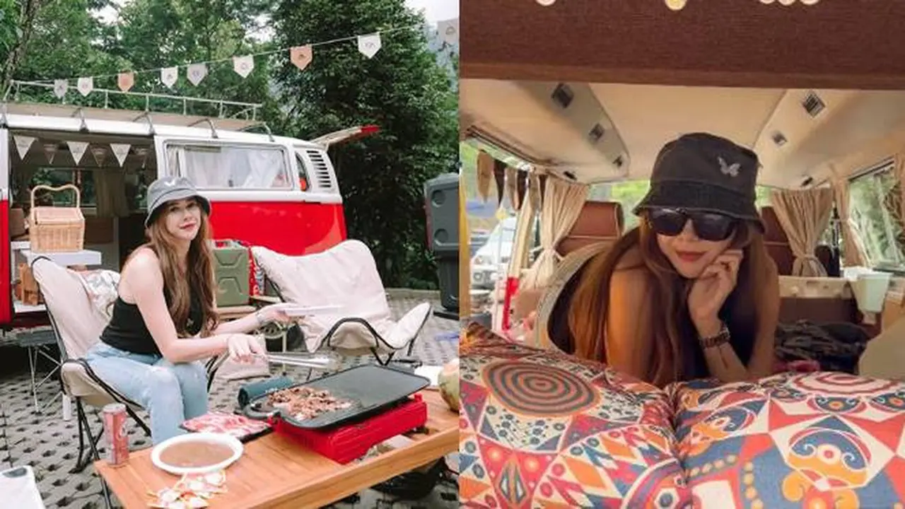 7 Potret Seru Aura Kasih Piknik Bareng Arabella ke Gunung Puntang