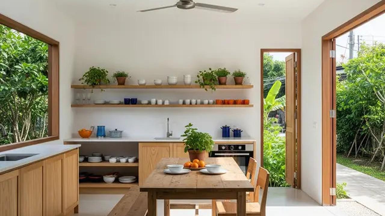 7 Model Dapur Tropis Minimalis untuk Rumah Kampung yang Adem dan Cantik