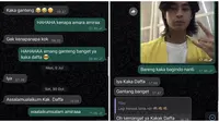 Chat gemas adik kasih pujian ke kakak ini bikin senyum-senyum. (Sumber: Twitter/loveaufad)