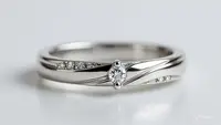 Cincin Emas Putih Simpel  Double Layer/AI