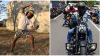 6 Gaya Dodit Mulyanto dengan Motor Harley Davidsonnya, Keren Banget