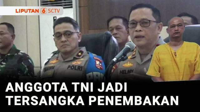 Anggota TNI ditetapkan sebagai tersangka kasus penembakan yang menewaskan tiga polisi. Ketiga korban tewas saat menggerebek judi sabung ayam di Way Kanan, Lampung.