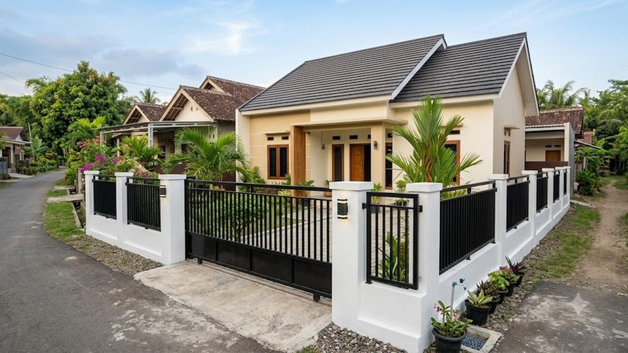 Warna Cat Pagar yang Cocok untuk Rumah Minimalis Kampung (AI Generated)
