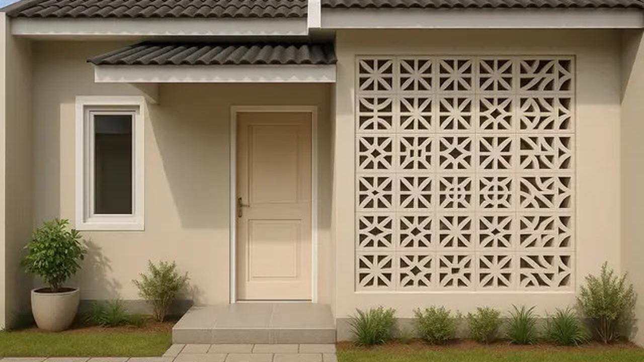 7 Model Teras Rumah Subsidi Tipe 36 dengan Roster Dekoratif, Sentuhan Simpel Bikin Rumah Estetik