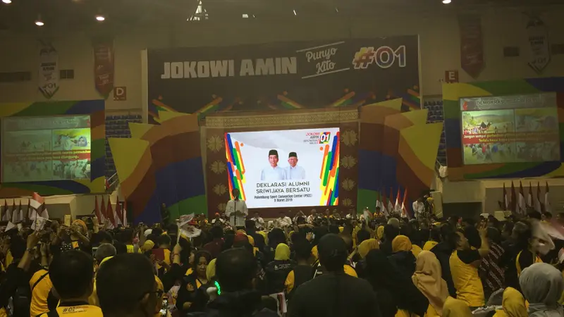 Alumni Sriwijaya Bersatu mendeklarasikan dukungan untuk pasangan Jokowi-Ma'ruf Amin.