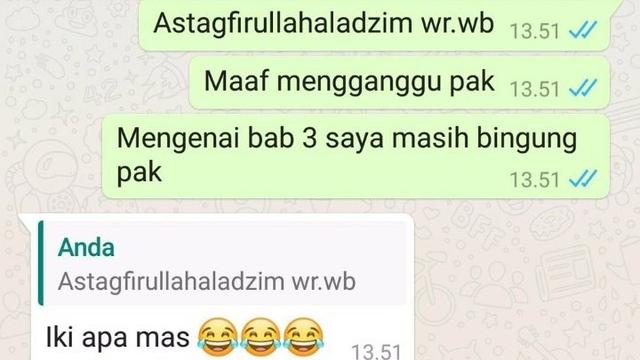 6 Chat Typo Guru dan Murid Ini Bikin Ngakak, Makna Pesannya Kocak