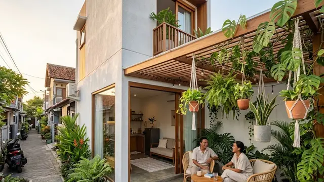 Rumah 6x6 dengan Teras Depan Luas