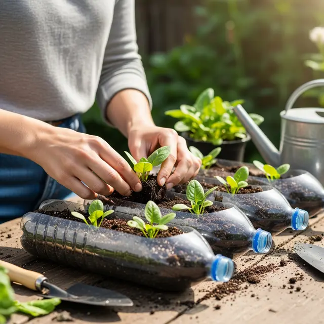 Menanam Bayam di Botol (Gemini AI)