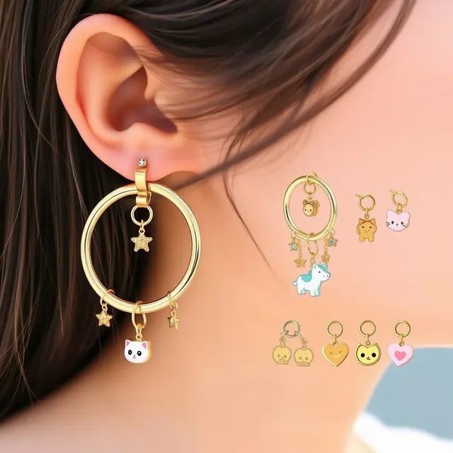 Anting Huggie Charm Dangles