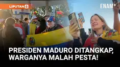 Warga Venezuela yang tinggal di negara bagian Florida, Amerika Serikat, merayakan penangkapan Presiden Nicolás Maduro menyusul serangan militer besar-besaran AS pada Sabtu pagi.