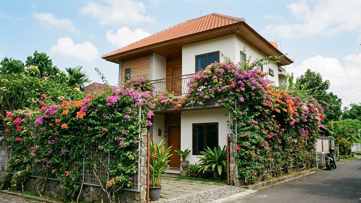 9 Model Rumah Hijau Alami dengan Tanaman Rambat di Seluruh Dinding, Arsitektur Tropis Modern