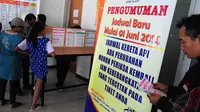 PT Kereta Api Indonesia (Persero) bakal mencabut subsidi angkutan kereta api kelas ekonomi bersubsidi, (Liputan6.com/Faizal Fanani)