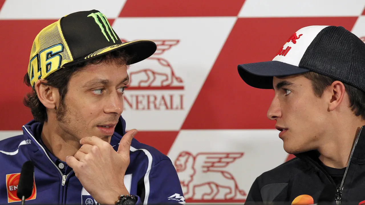 Valentino Rossi dan Marc Marquez