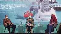 Menaker pada acara Pasker ID Goes to Campus dan Pengukuhan Kepengurusan Forum Komunikasi Perguruan Tingi untuk Ketenagakerjaan (Forkomtinag)di Surabaya (Istimewa)