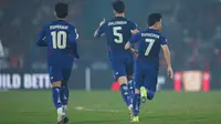 Chalermsak Aukkee mencetak gol bagi Timnas Thailand pada laga leg pertama final Piala AFF 2024 di Viet Tri Stadium, Phu Tho, Kamis (2-1-2025). Vietnam menang 2-1 dalam pertandingan ini. (Bola.com/X Changsuek)