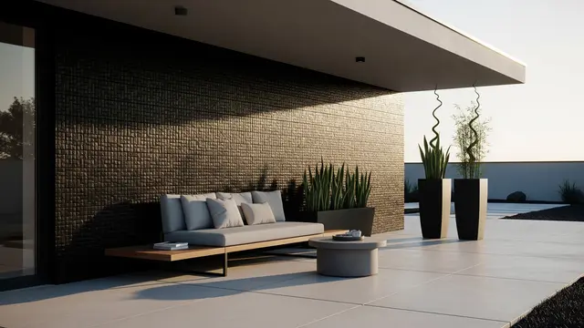 Model Teras Rumah Minimalis Dinding Keramik/Gemini AI