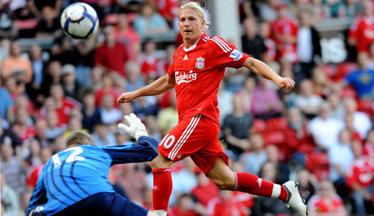 Andriy Voronin datang ke Liverpool pada 2007 dengan label pemain potensial. Selama berseragam Liverpool dengan nomor punggung 10, pemain asal Ukraina ini hanya mencetak 6 gol dan 5 assist dari 40 pertandingan. (AFP/Paul Ellis)