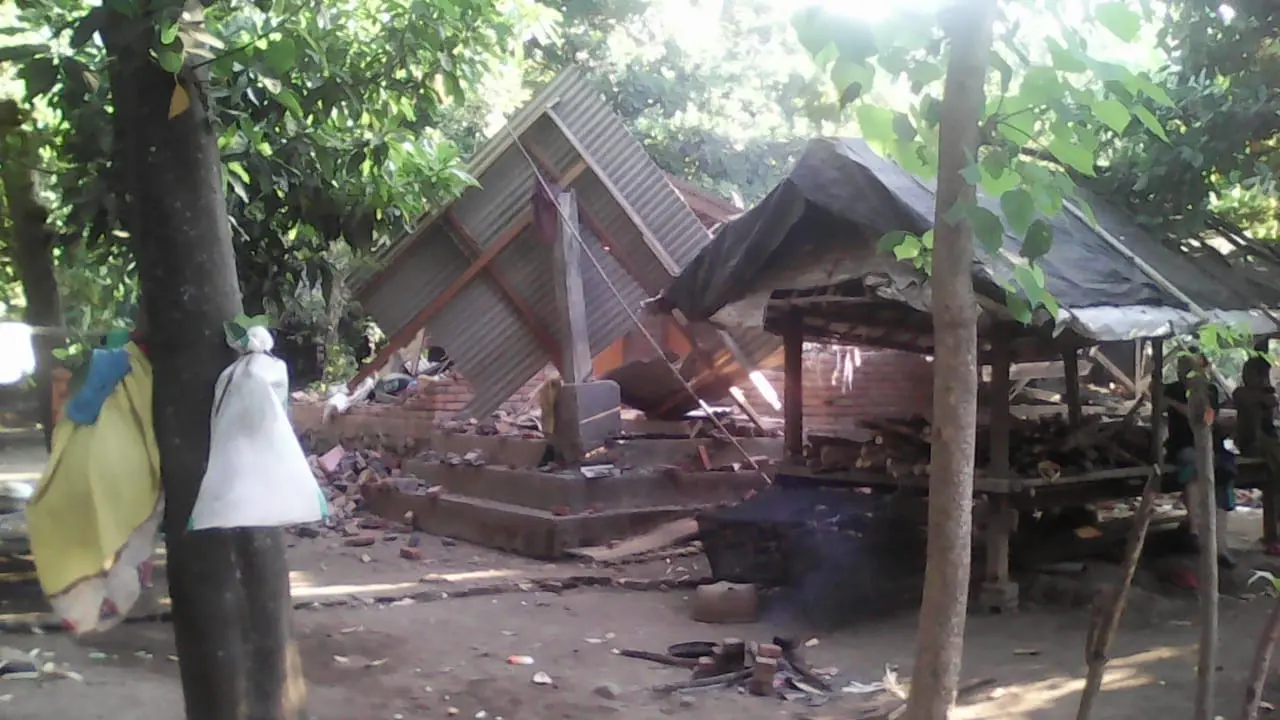 Dampak gempa Lombok. (dok BNPB)
