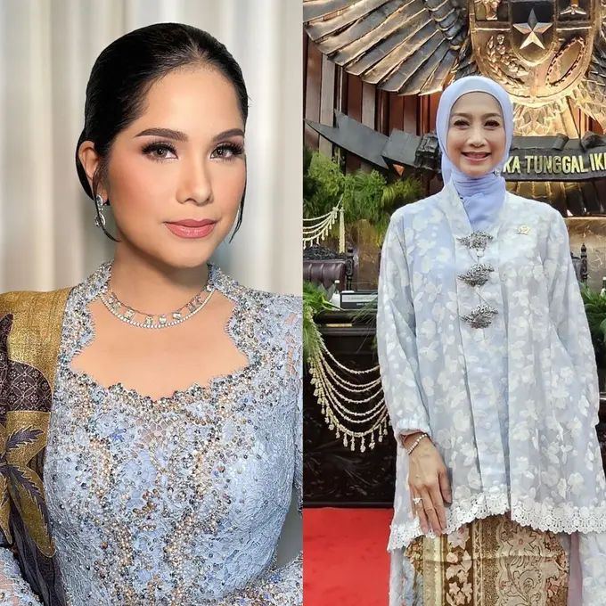 6 Parade Kebaya Baby Blue di Pelantikan Prabowo-Gibran, Annisa Pohan, Desy Ratnasari, hingga Titiek Soeharto