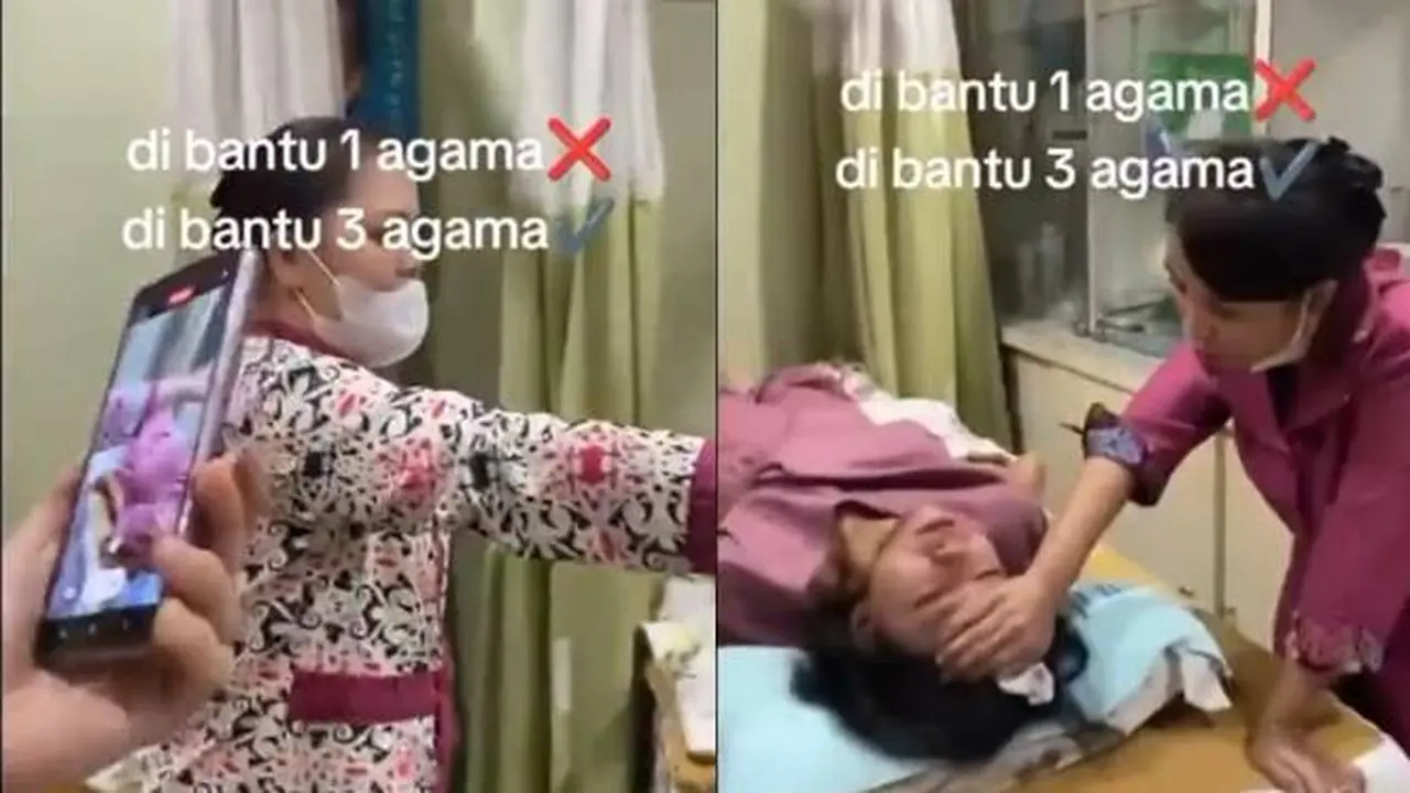 Momen Wanita Kesurupan Dibacakan Doa dari 3 Agama Ini Viral