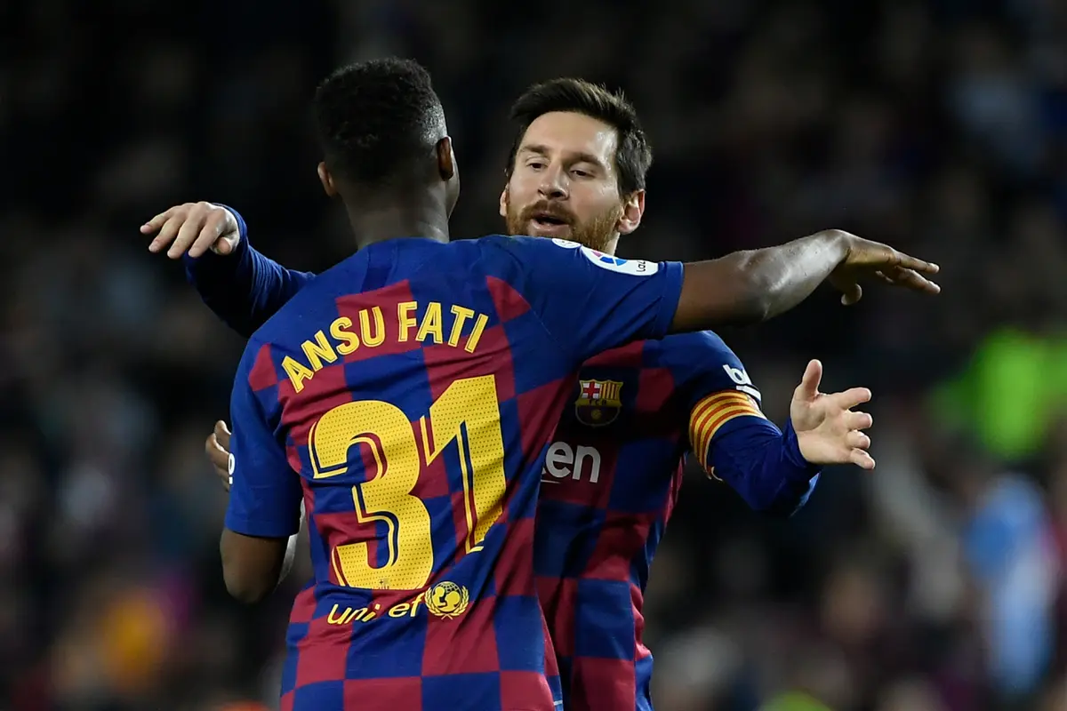Ansu Fati, Lionel Messi, Barcelona