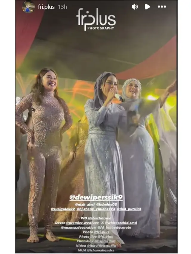 6 Potret Dewi Perssik Jadi Bintang Tamu di Pernikahan Kakak Ipar Putri Isnari