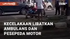 Kecelakaan di Simpang Bogem, Kalasan, Senin (30/9/2024) pukul 09.00 WIB. Kecelakaan melibatkan ambulans dengan pesepeda motor