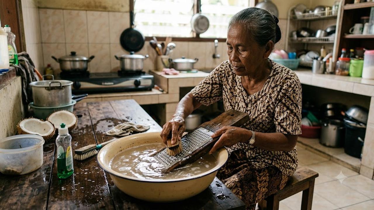 Cara Membersihkan Parutan Kelapa dengan Mudah/AI Generated