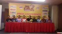 Konferensi pers jelang Final Four Proliga 2019 di GOr Joyoboyo, Kediri, Kamis (7/2/2019). (Bola.com/Gatot Susetyo)