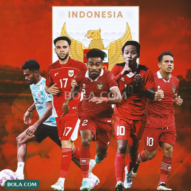 Timnas Indonesia - Yance Sayuri, Calvin Verdonk, Yakob Sayuri, Beckham Putra, Egy Maulana Vikri